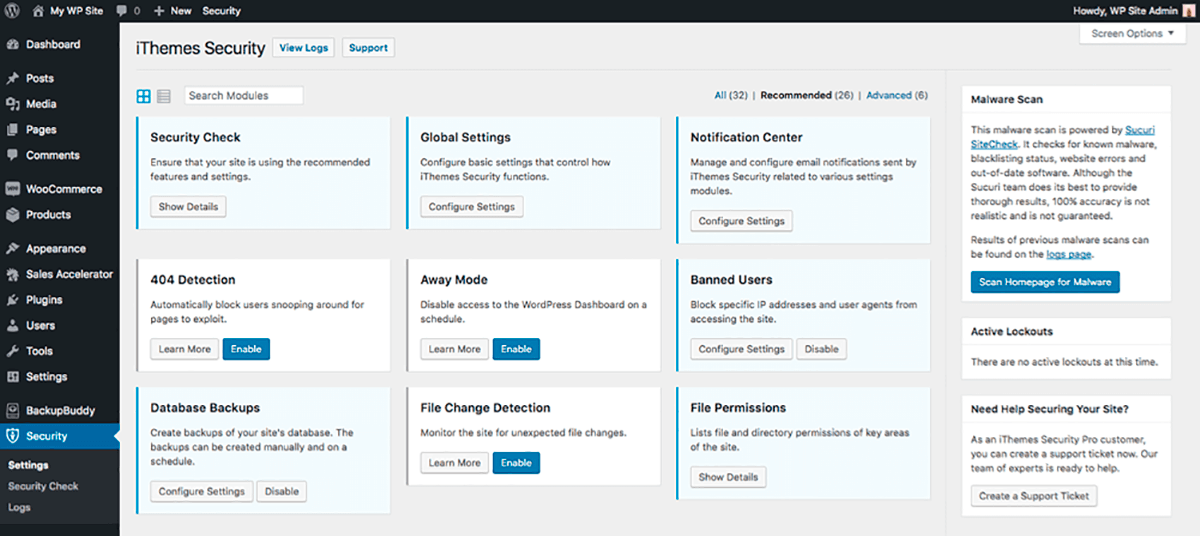 iThemes Security Plugin