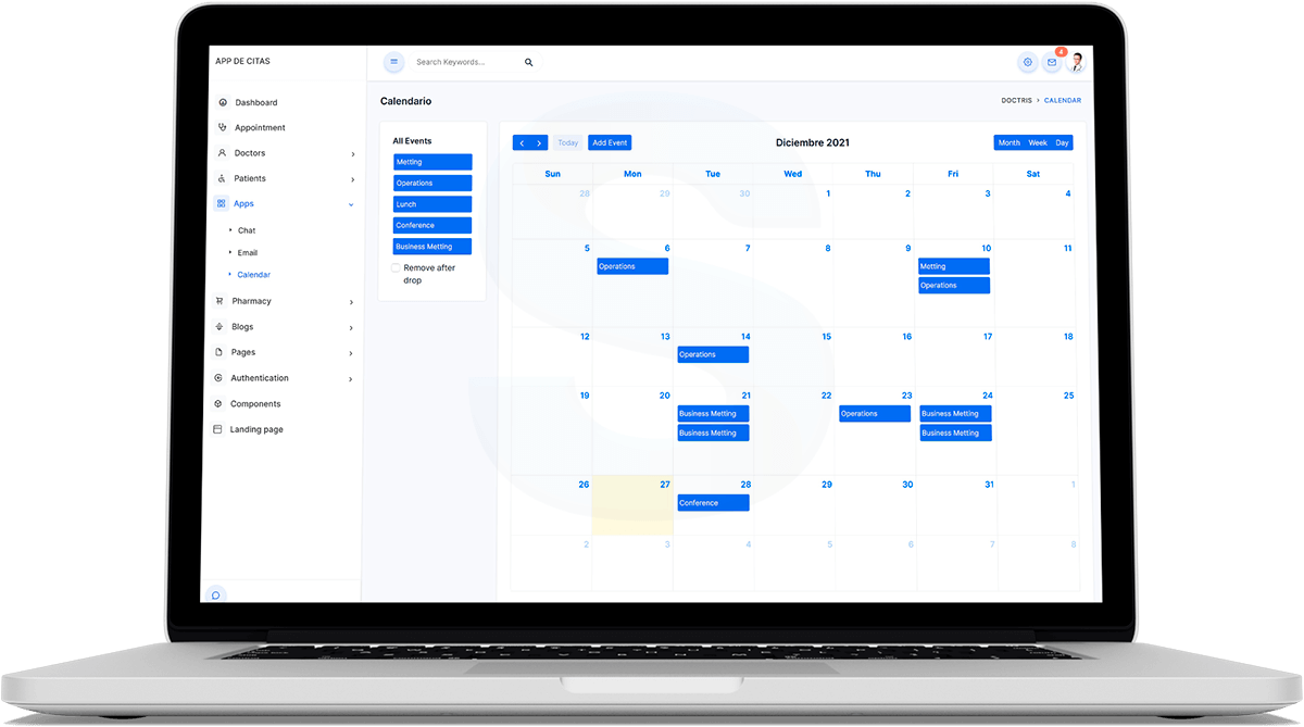 Calendario de actividad